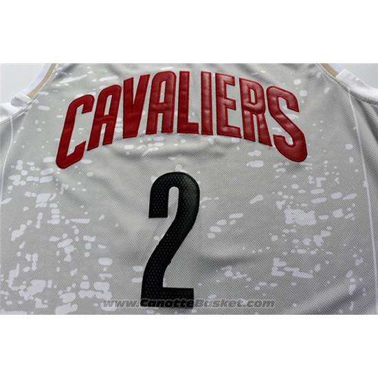 Maglia Luci Della Citta Cleveland Cavaliers Kyrie Irving #2 Grigio